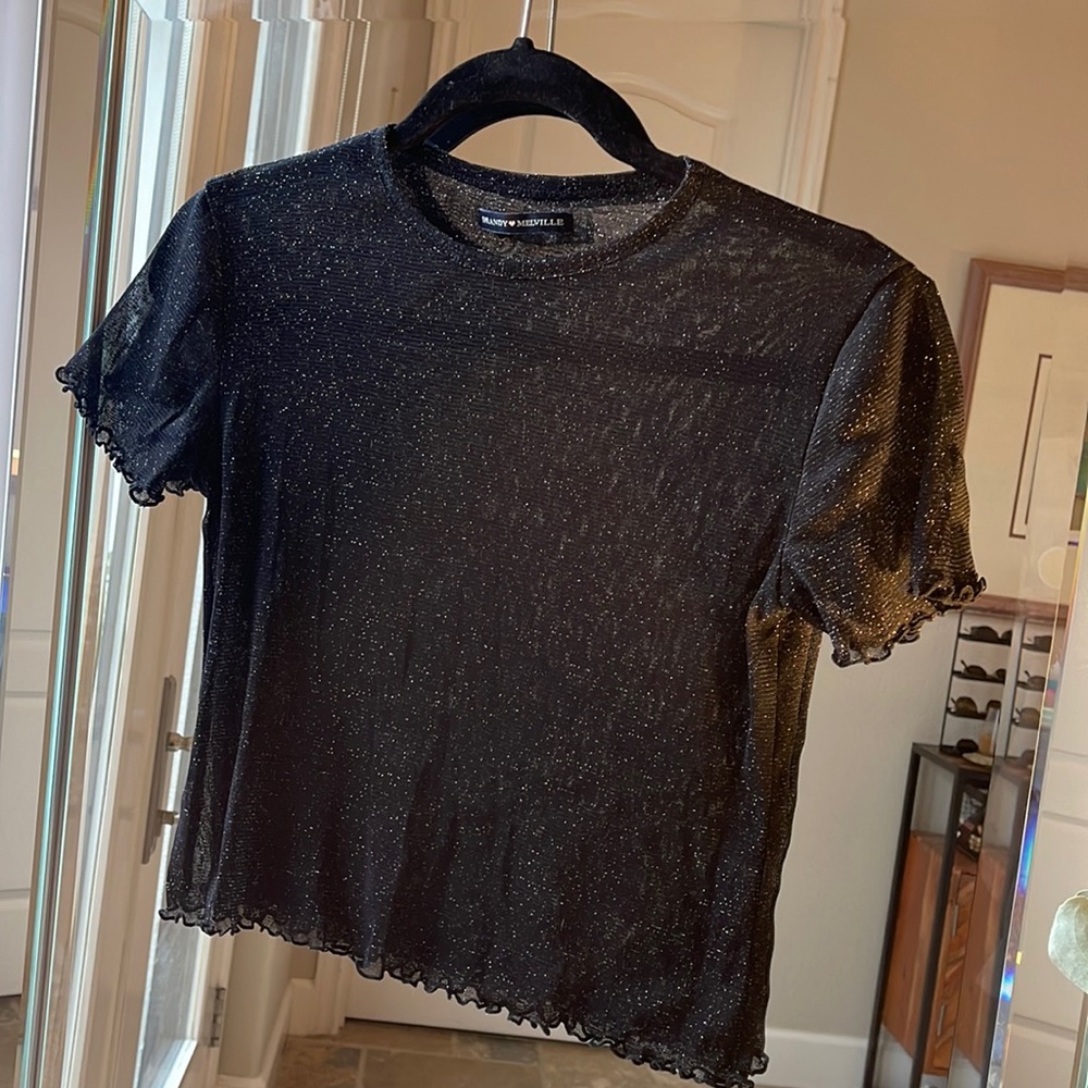 Brandy Melville cropped mesh shirt